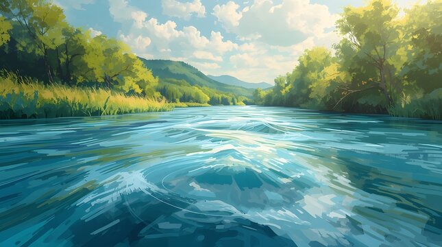 river in the mountains