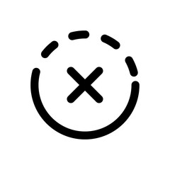 Obraz premium Delete-Circle