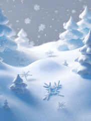 christmas background with snowflakes