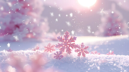 christmas background with snowflakes