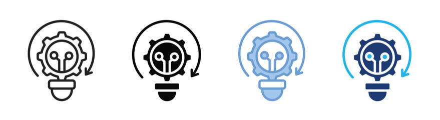 Modernization icon set multiple style collection