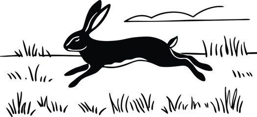 Obraz premium vector illustration of a rabbit