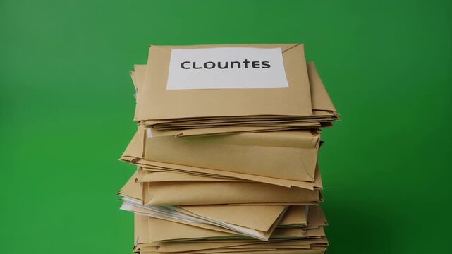 Stacked brown envelopes symbolizing extensive business and financial paperwork