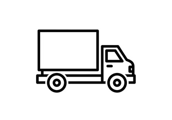 Delivery Truck Side View Illustration