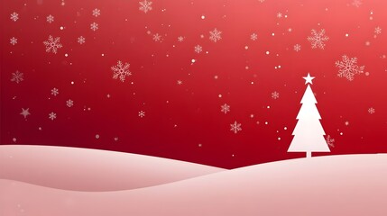 christmas tree in snow