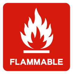 Flammable Symbol Sign ,Vector Illustration, Isolate On White Background Label.EPS10