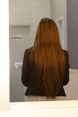 Woman with long hair