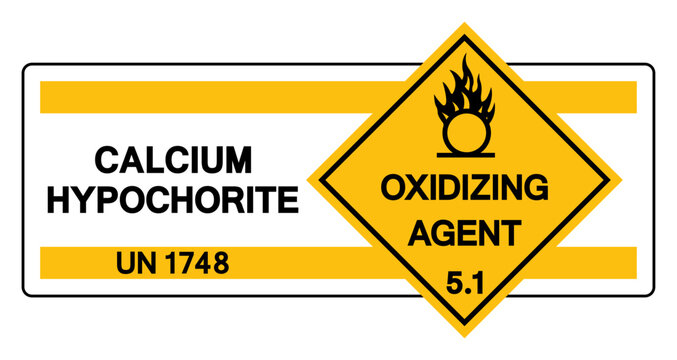 Calcium Hypochlorite UN 1784 Symbol Sign, Vector Illustration, Isolate On White Background, Label.EPS10