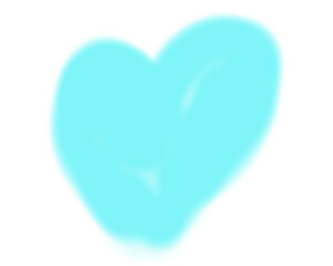 Blue heart with a halo effect