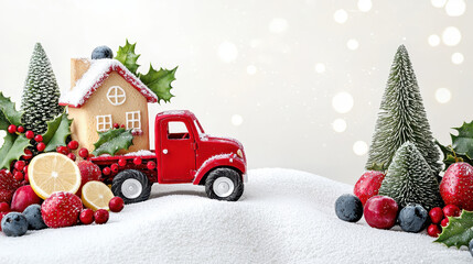 Gingerbread house on truck evokes magic of Christmas delight