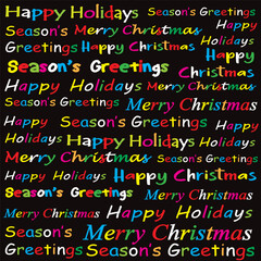 Christmas pattern with text for gift wrap
