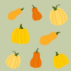 seamless pattern with pumpkins