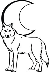 vector illustration of a wolf