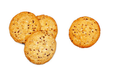 Cookies isolated on a white background,contour