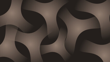 Smooth abstract seamless pattern with soft brown gradients forming curved geometric shapes on a dark background, creating a modern and elegant decorative texture.