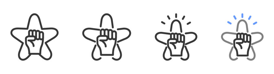 The Ultimate motivation Styles with Variations Line of icon set vector illustration