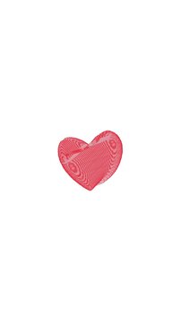 Red heart shape created with scribbled or hatched lines animation graphic video