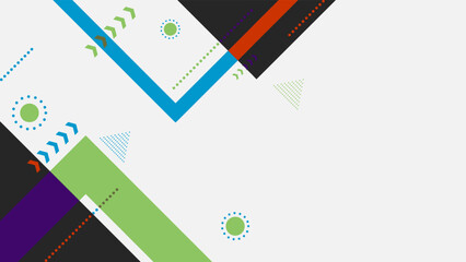 Modern Geometric Abstract Background with Colorful Shapes