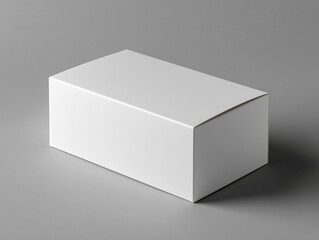 Minimalist White Rectangular Box Mockup for Pharma and Retail Packaging.