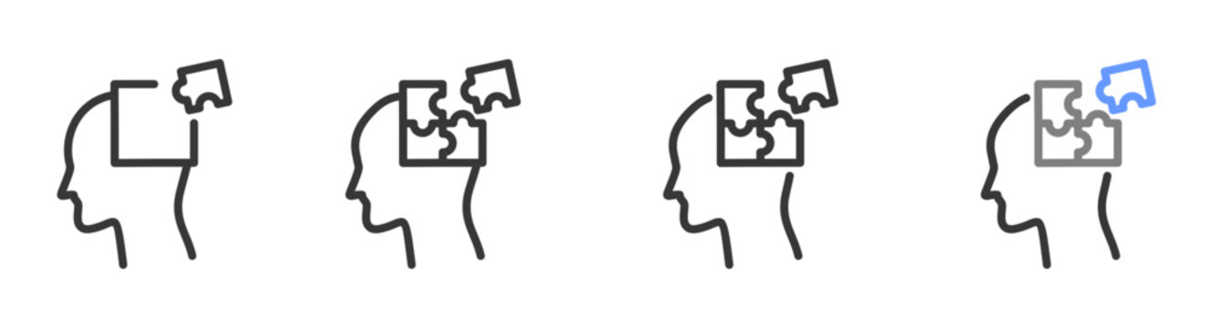 The Ultimate psychographics Styles with Variations Line of icon set vector illustration