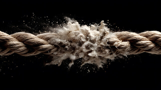 Rope Snapping Under Extreme Tension