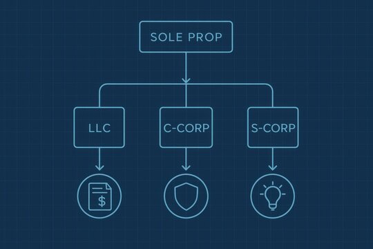Comprehensive Business Structure Analysis for Entrepreneurs, Navigating LLC, C Corp and S Corp Dynamics to Choose Optimal Paths for Legal and Financial Efficiency