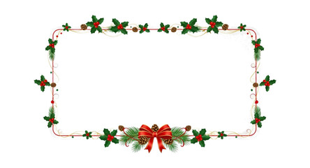 Fototapeta premium christmas frame with holly