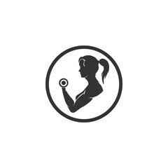 gym and fitness logo inspiration silhouettes vector