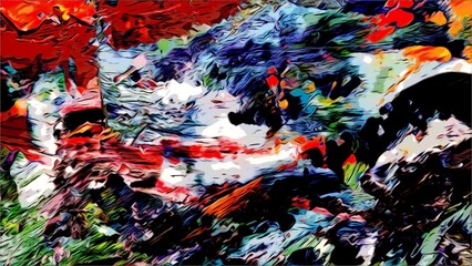 Abstract art background . Hand painting artwork on canvas .