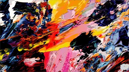 Abstract art background . Hand painting artwork on canvas .