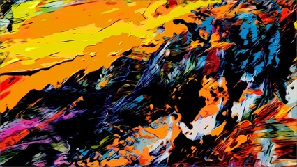 Abstract art background . Hand painting artwork on canvas .