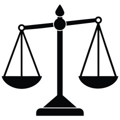 balance scale vector icon