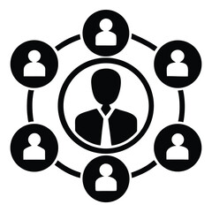 social media recruitment vector icon