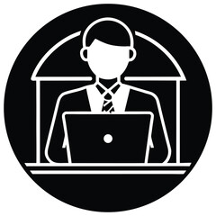 remote work job vector icon