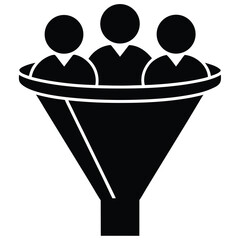 recruitment funnel vector icon
