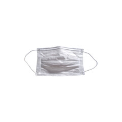 White surgical mask with filter isolated on white 