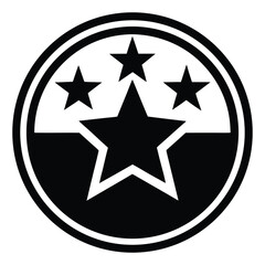 performance rating stars vector icon