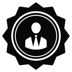 new employee badge vector icon