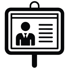 job vacancy board vector icon