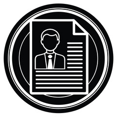 job description document vector icon