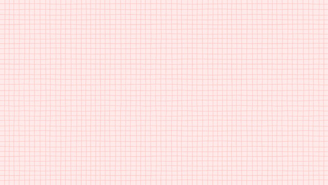 ピンクのゆるい手書きグリッドのテクスチャ - シンプルでかわいい方眼パターンの素材 - 16:9