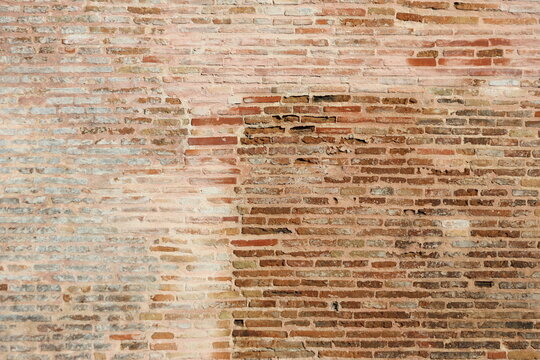 close up of brick wall texture
