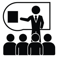 employee training vector icon