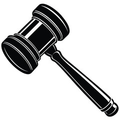 court gavel vector icon