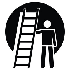 career ladder vector icon