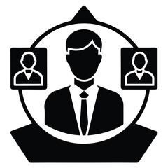 candidate selection vector icon