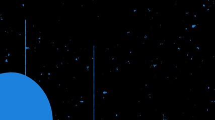 Dynamic Liquid Blue Shape Motion with Grunge Scratches and Particles on Black Background - Powered by Adobe