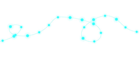 Blue Festive Light String Decorative Holiday Background