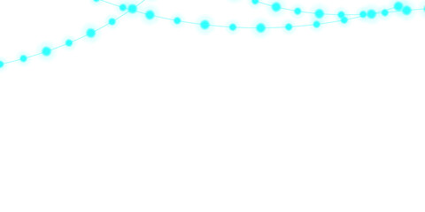 Blue Festive Light String Decorative Holiday Background