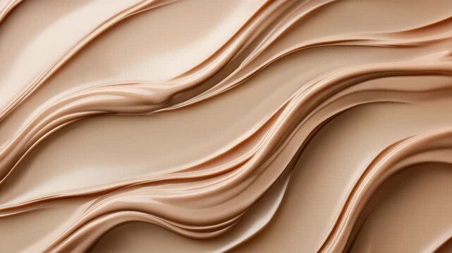 Liquid foundation makeup cream texture swatching creating smooth waves